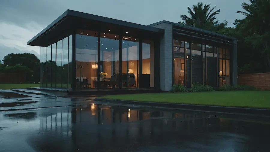 Rain protection on Vancouver Island home